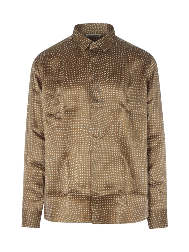 Saint Laurent Col Yves Shirt - Beige Craie