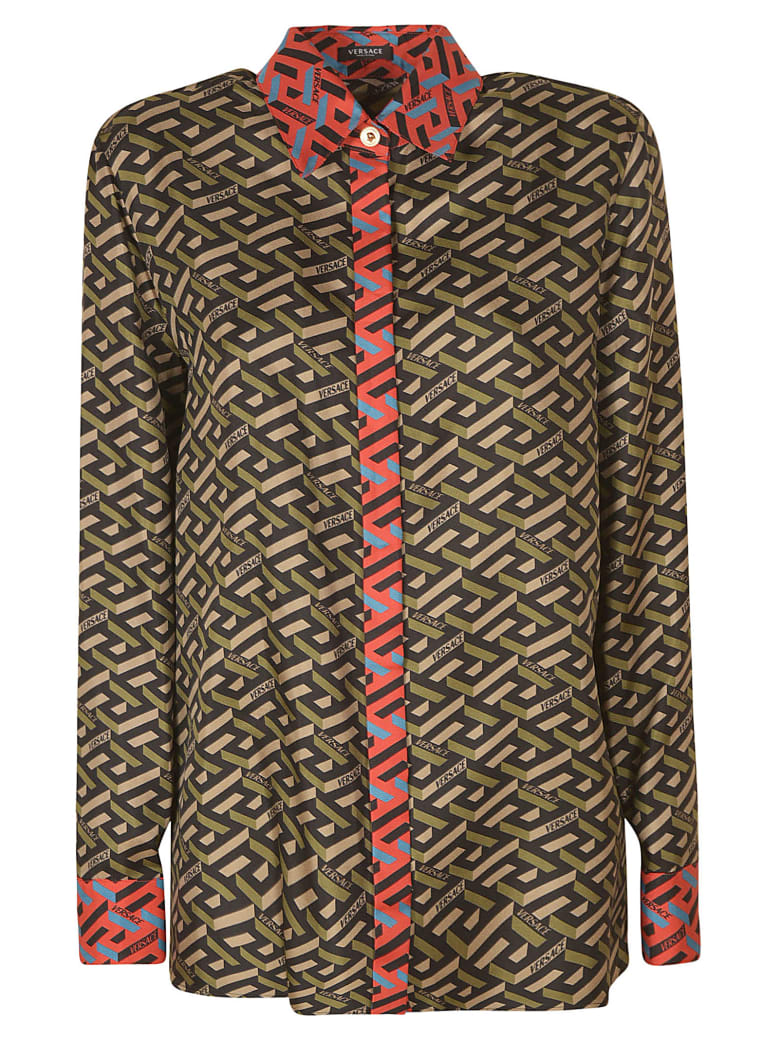 Versace All-over Printed Shirt - Military
