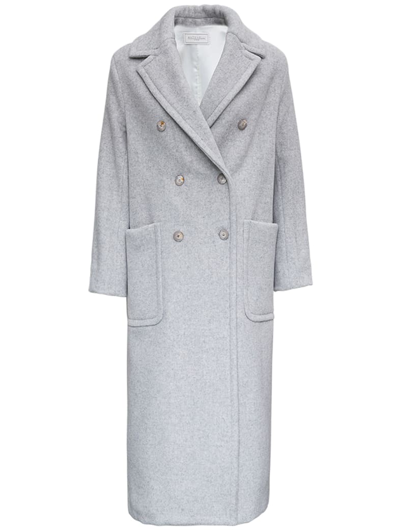Antonelli Double-breasted Zeffiro Wool Blend Coat - Grey