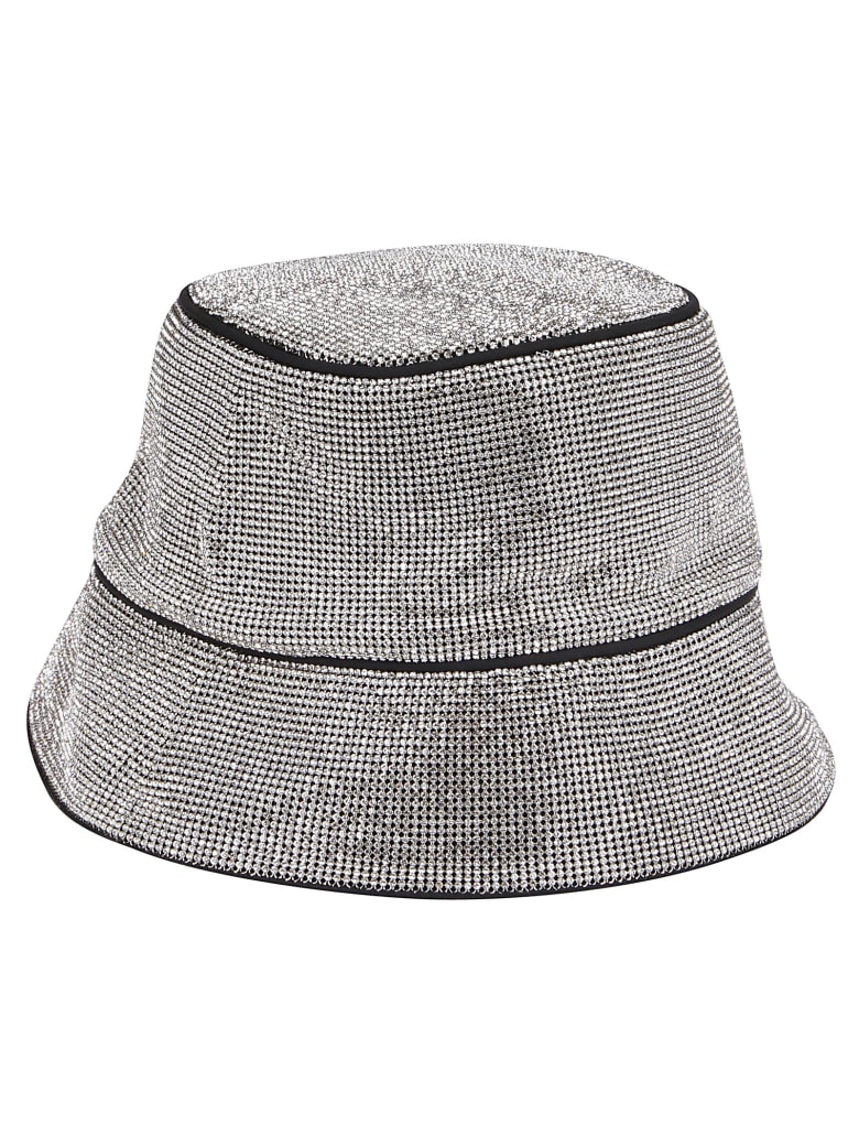 Kara Silevr-tone Bucket Hat - White