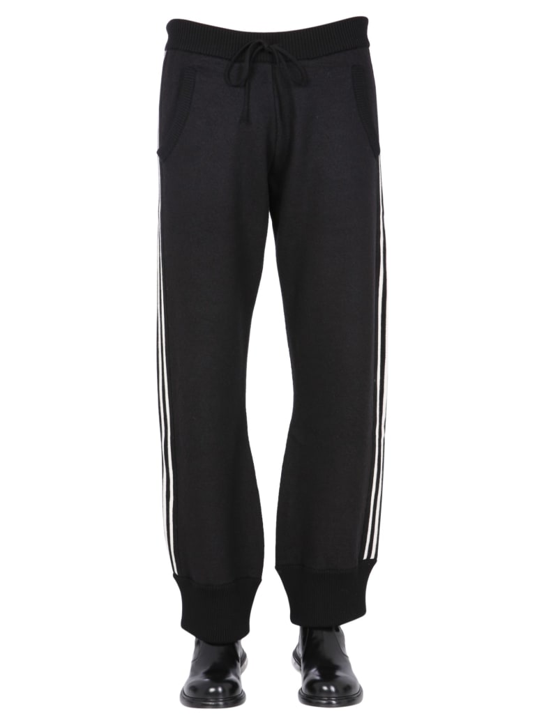 Maison Margiela Jogging Pants With Side Band - BLACK WHITE STRIPES