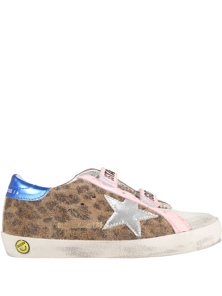 Golden Goose Multicolor ''old School'' Sneakers For Girl - White