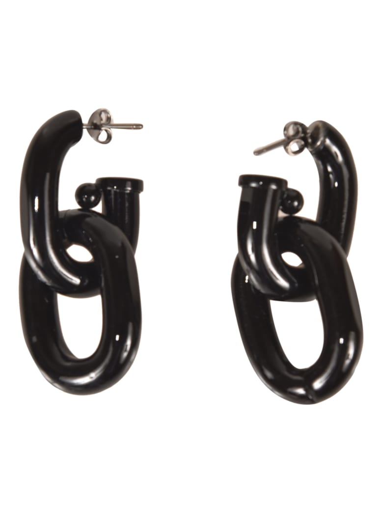 Paco Rabanne Chain Earrings - Black