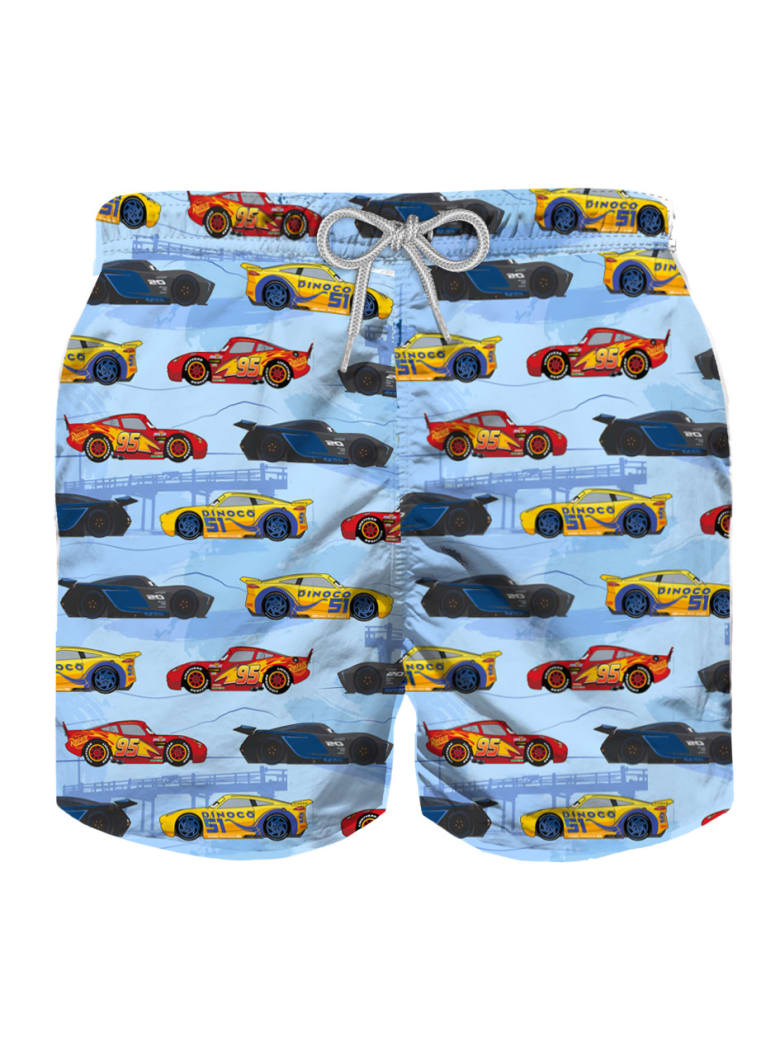 MC2 Saint Barth Cars All Over Print Boy Swim Trunks - Disney© Special Edition - Fancy