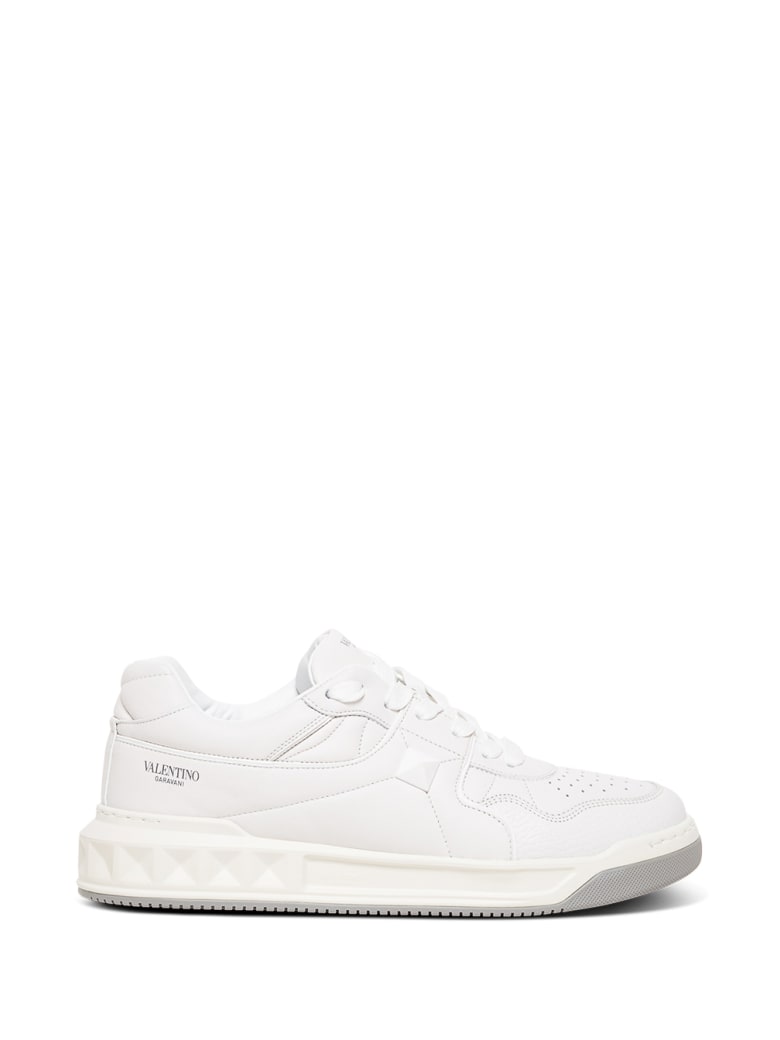 Valentino Garavani White Leather Sneakers With Logo - White