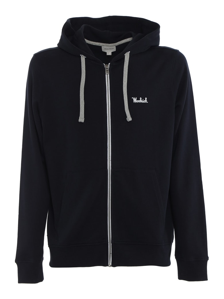 Woolrich Hoodie Fz Essential - Melton Blue
