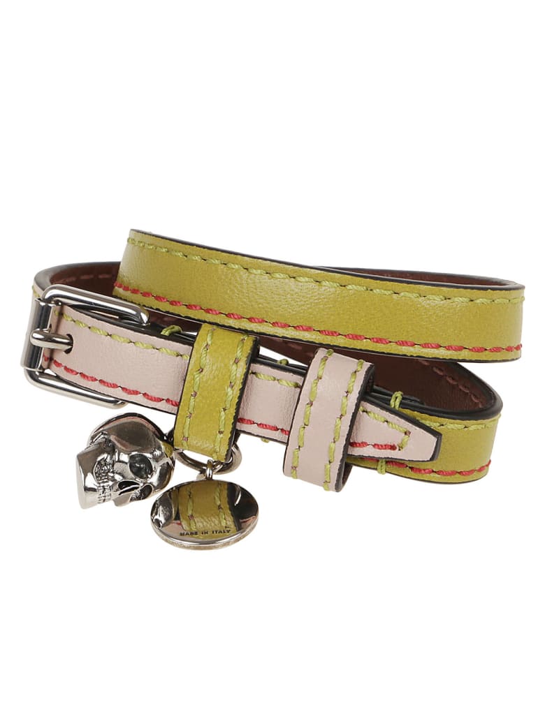 Alexander McQueen Double Wrap Bracele - Lime Powder
