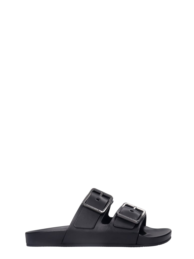 Balenciaga Mallorca Flats In Black Leather - black