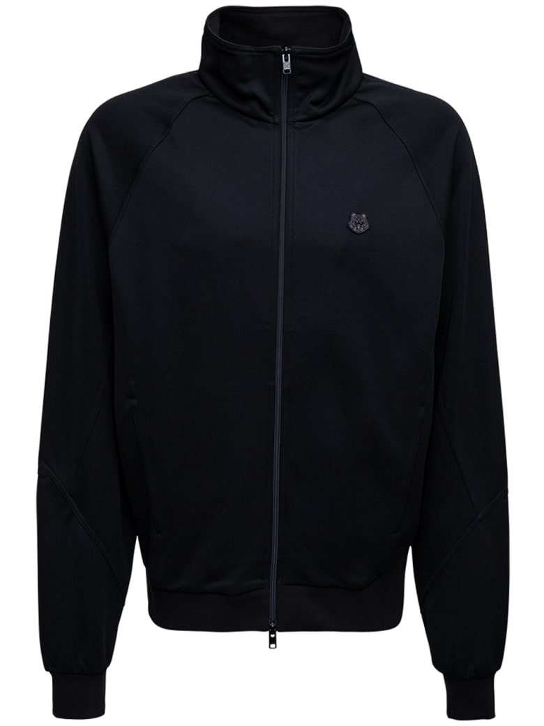 Kenzo Black Stretch Cotton Sweatshirt With Logo - Black