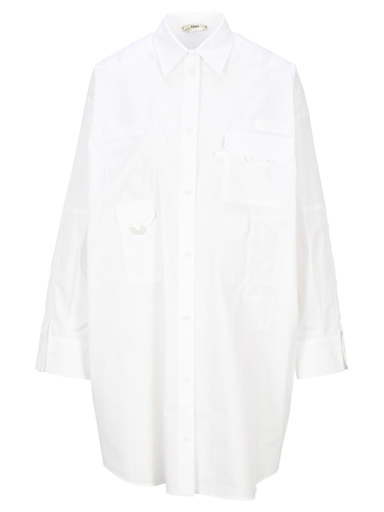 oversized shirt dress white