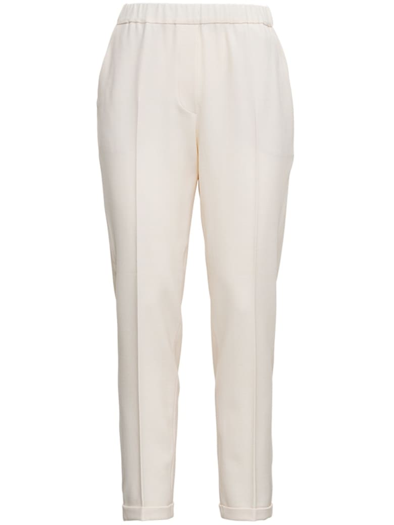 Antonelli Rosalba Wool Blend Trousers - White