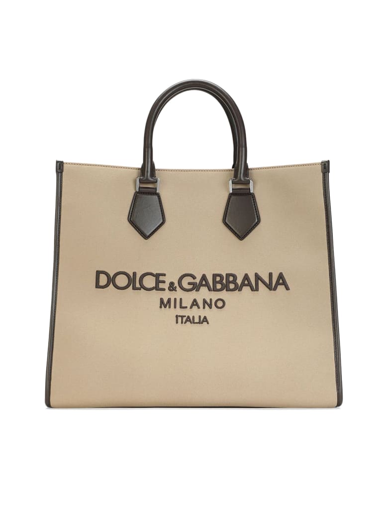 Dolce & Gabbana Shopping Canva Nappa Totebag - Tortora Fango
