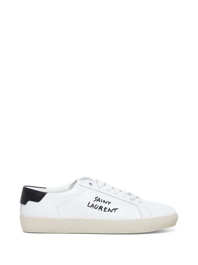 Saint Laurent Court Classic Sl Leather Sneakers - White