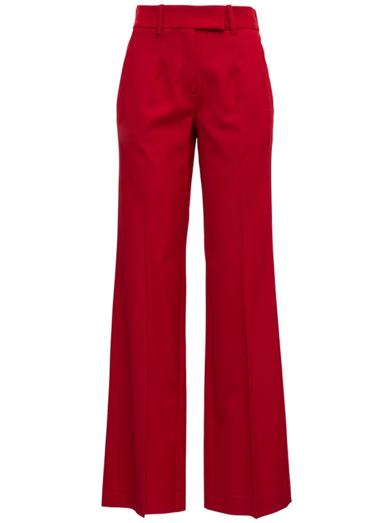 Tela Red Pants In Wool Blend - Red