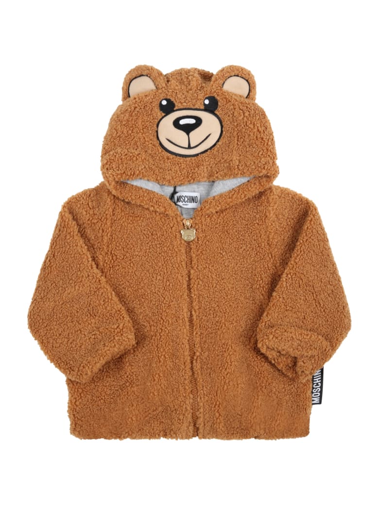 Moschino Camel Sweatshirt For Baby Kids - Brown