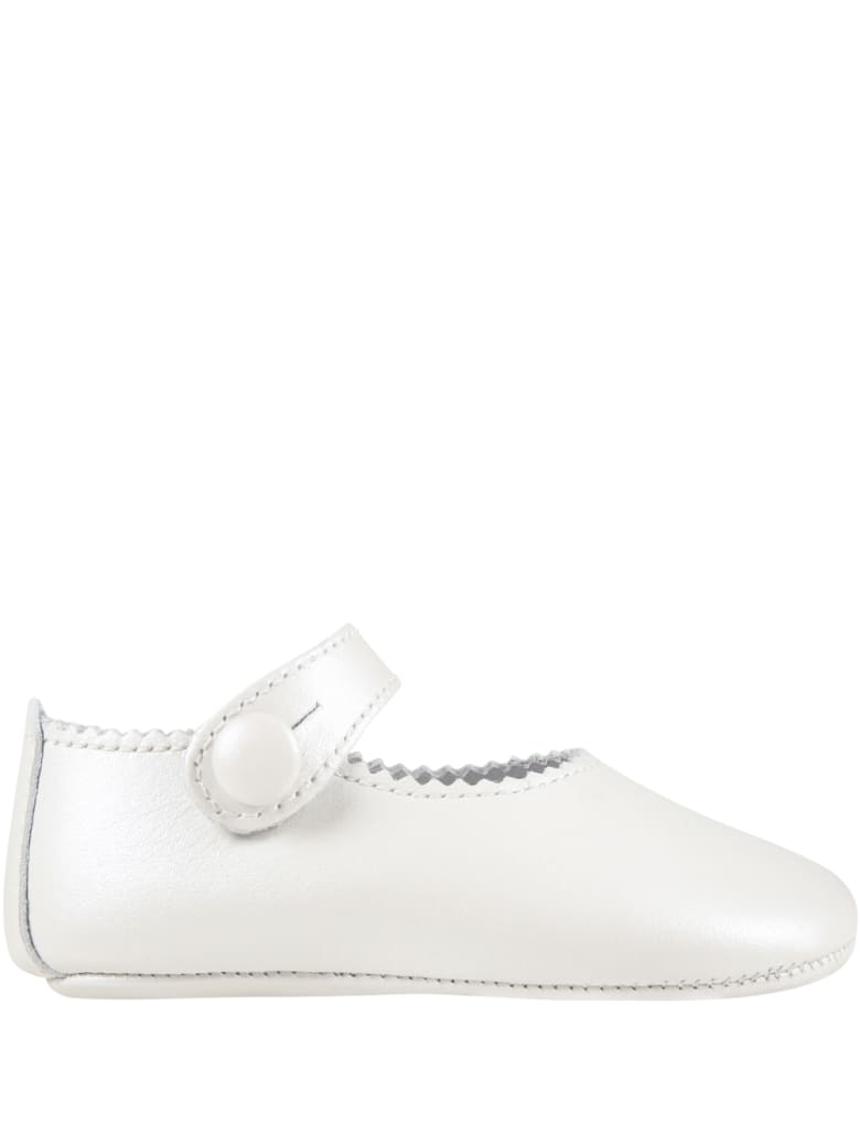 Gallucci Ivory Ballet-flats For Baby Girl - Ivory
