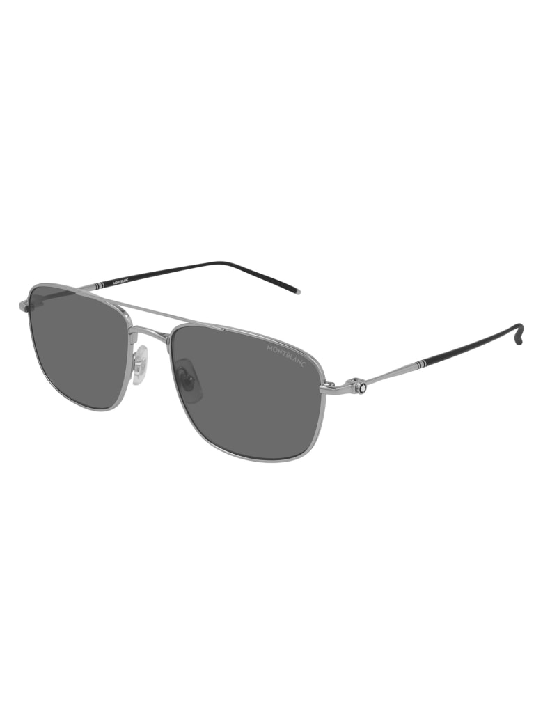 Montblanc MB0127S Sunglasses - Silver Silver Grey