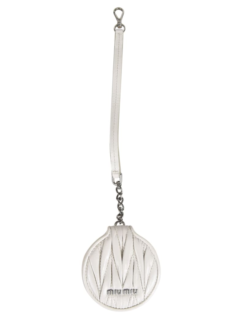 Miu Miu Woven Logo Keyring - Talco