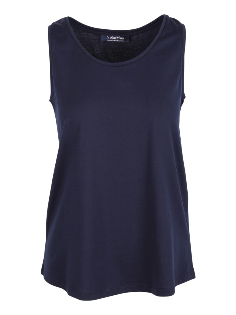 'S Max Mara 'chopin' Cotton Tank Top - Blue