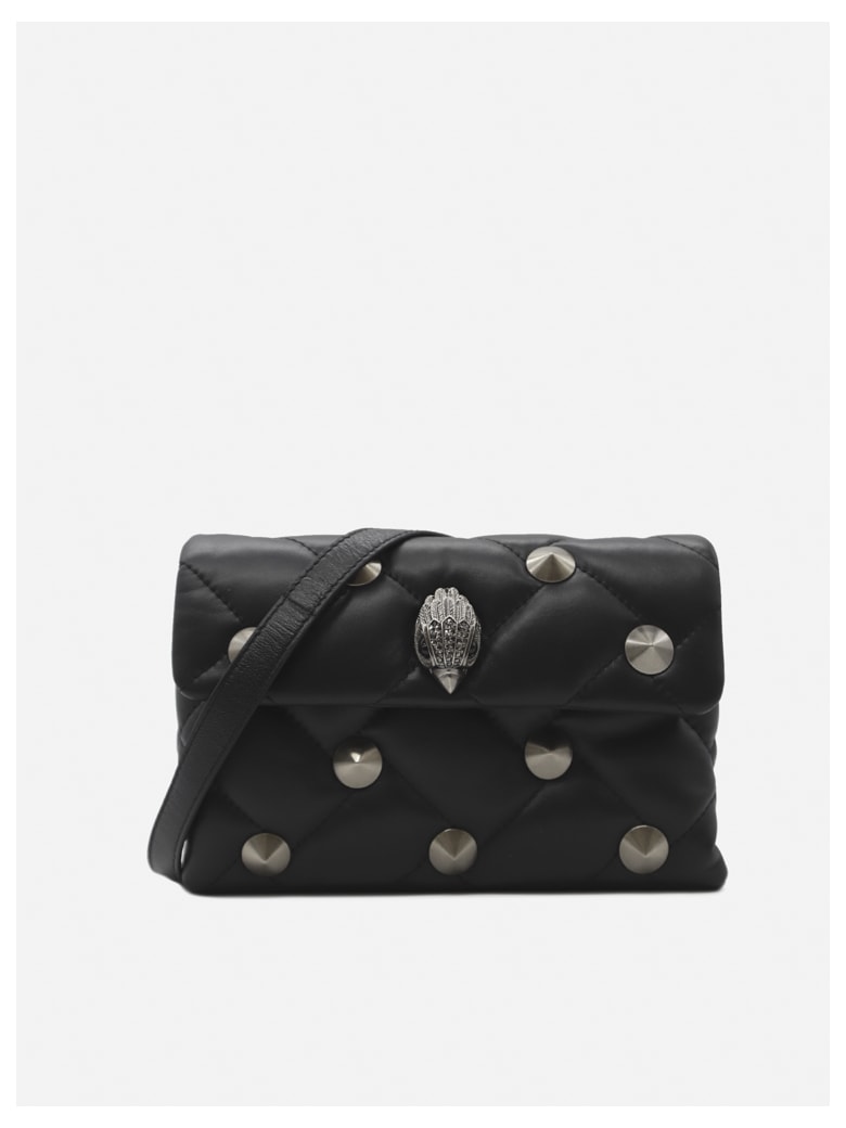 Kurt Geiger Medium Kensington Bag In Leather With All-over Studs - Black