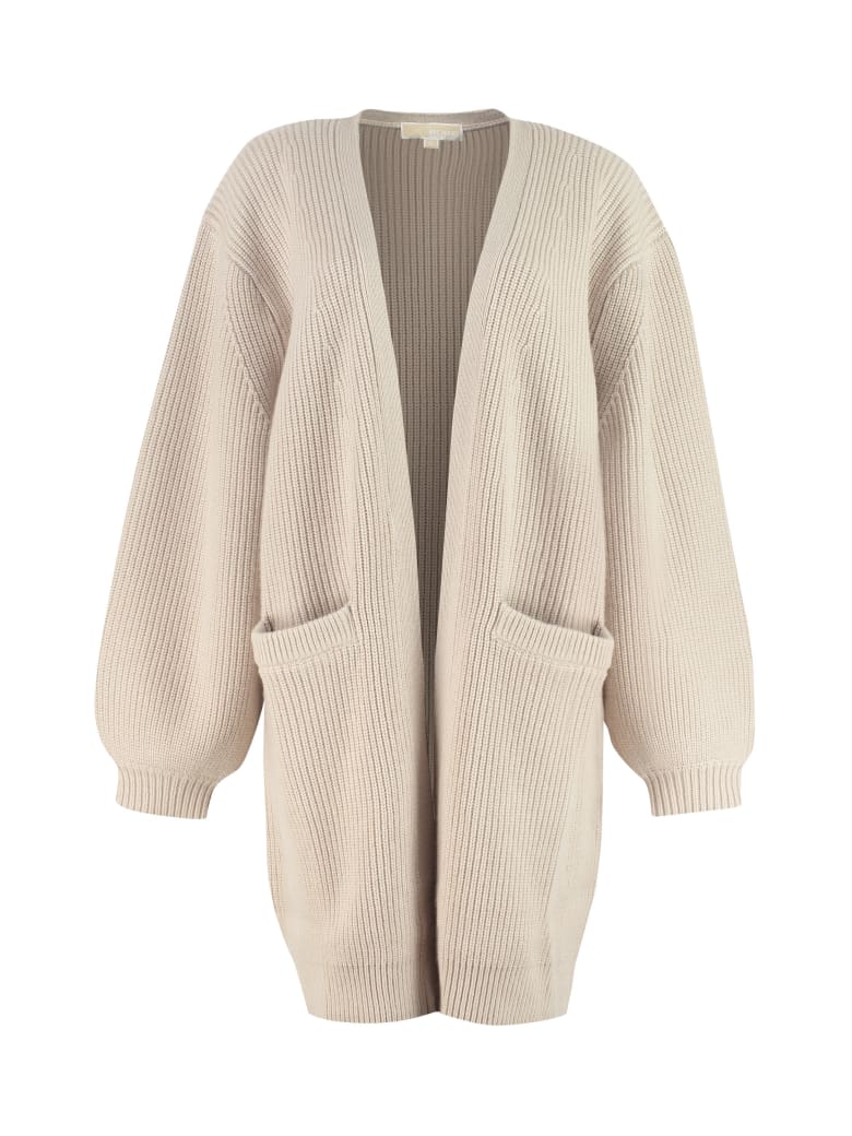 Michael Kors Wool Blend Cardigan - Beige