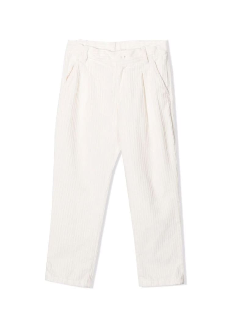 Douuod White Stretch-cotton Trousers - Bianco