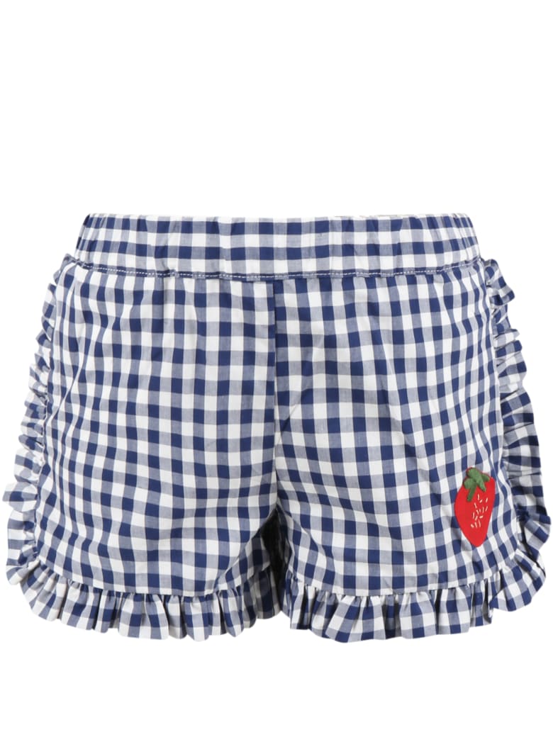 Sonia Rykiel Multicolor Short For Girl With Strawberry - Blue