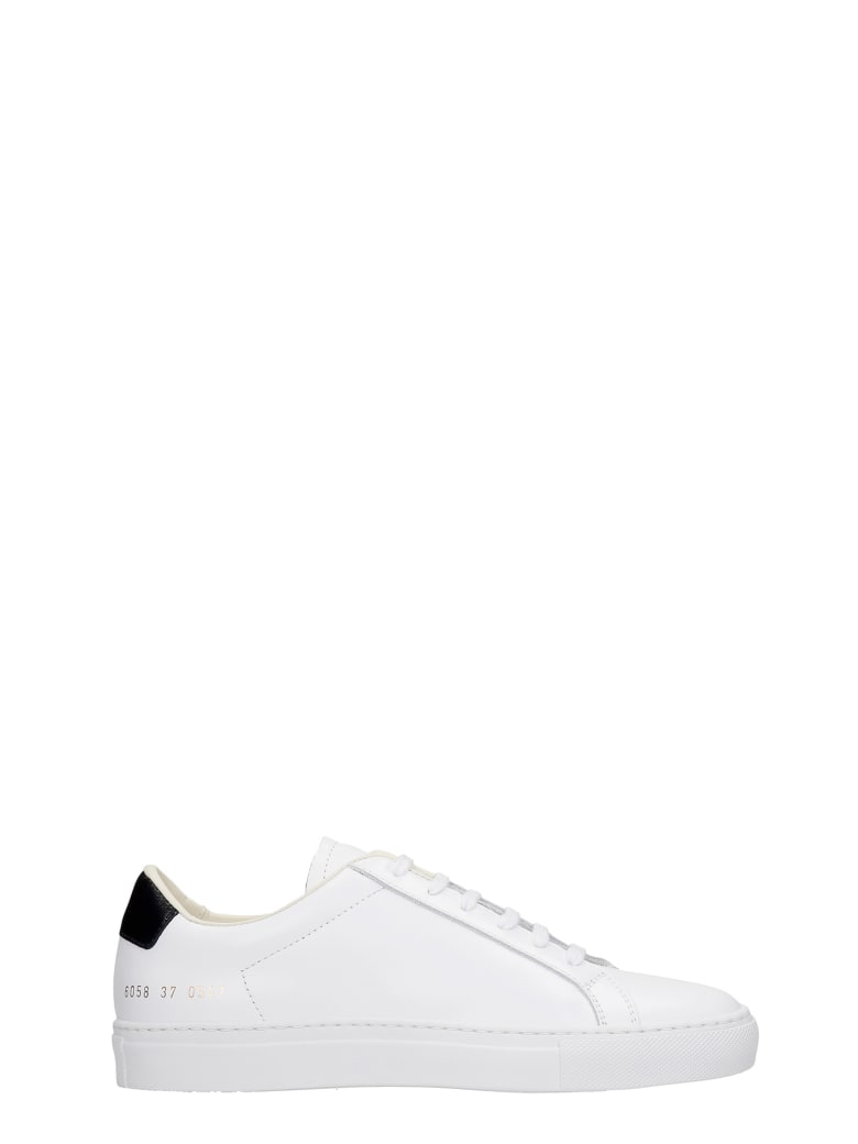Common Projects Low Sneakers In White Leather - white