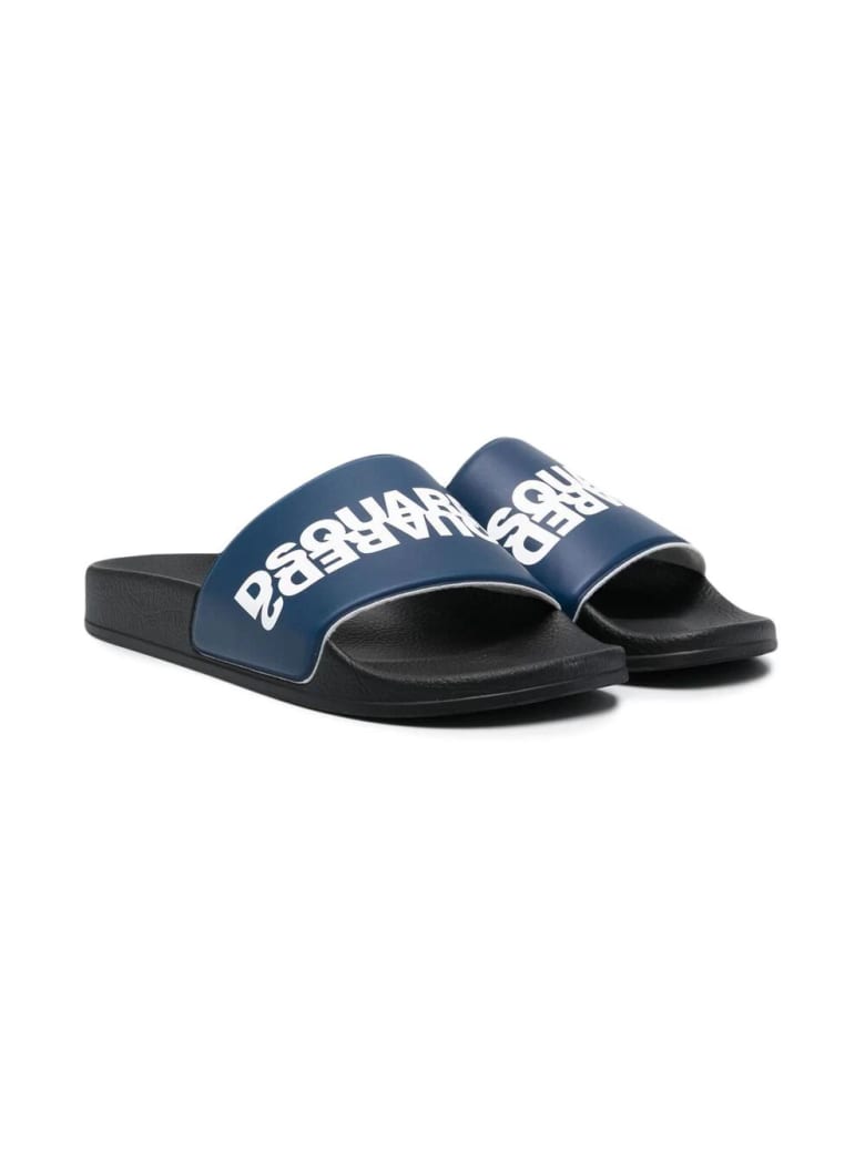 Dsquared2 Slippers With Print - Blue