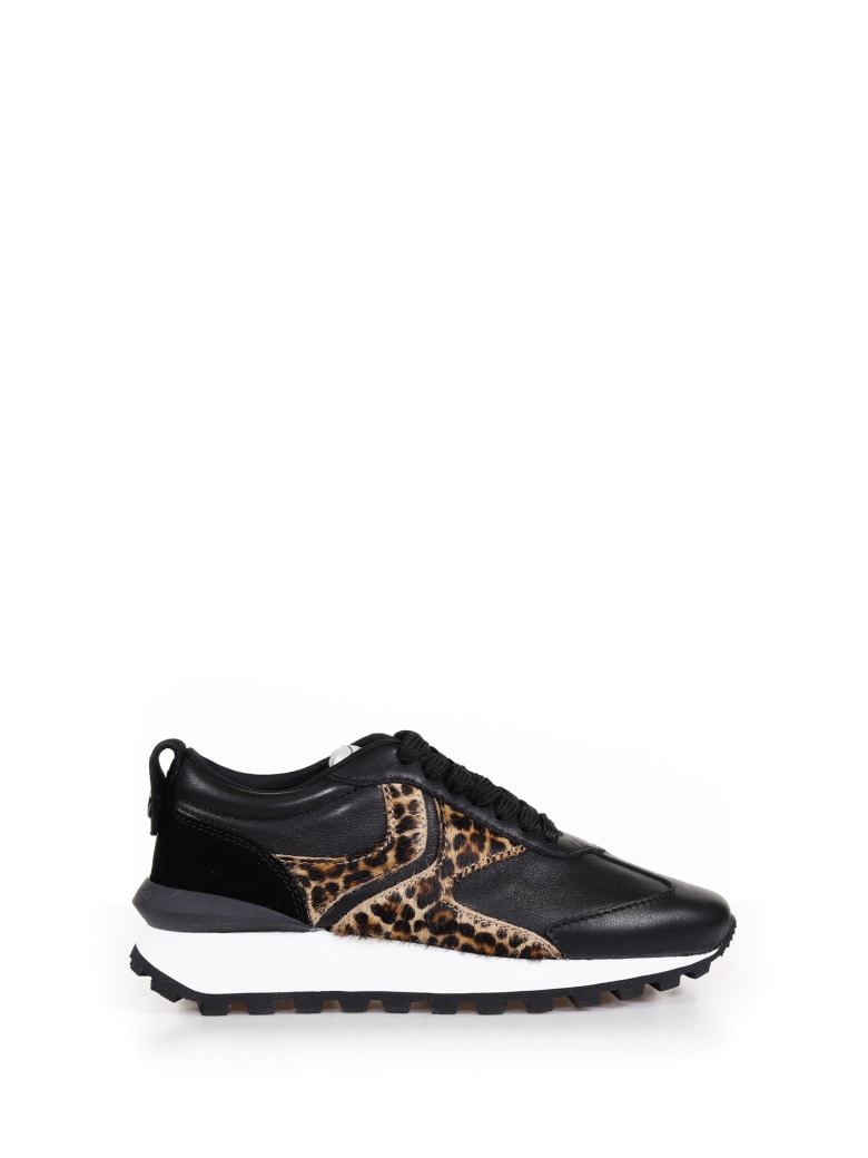 Voile Blanche Sneakers Qwark Animalier - BLACK LEO