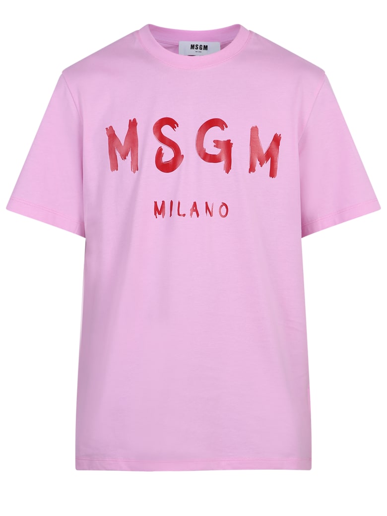 MSGM Branded T-shirt - Rosa