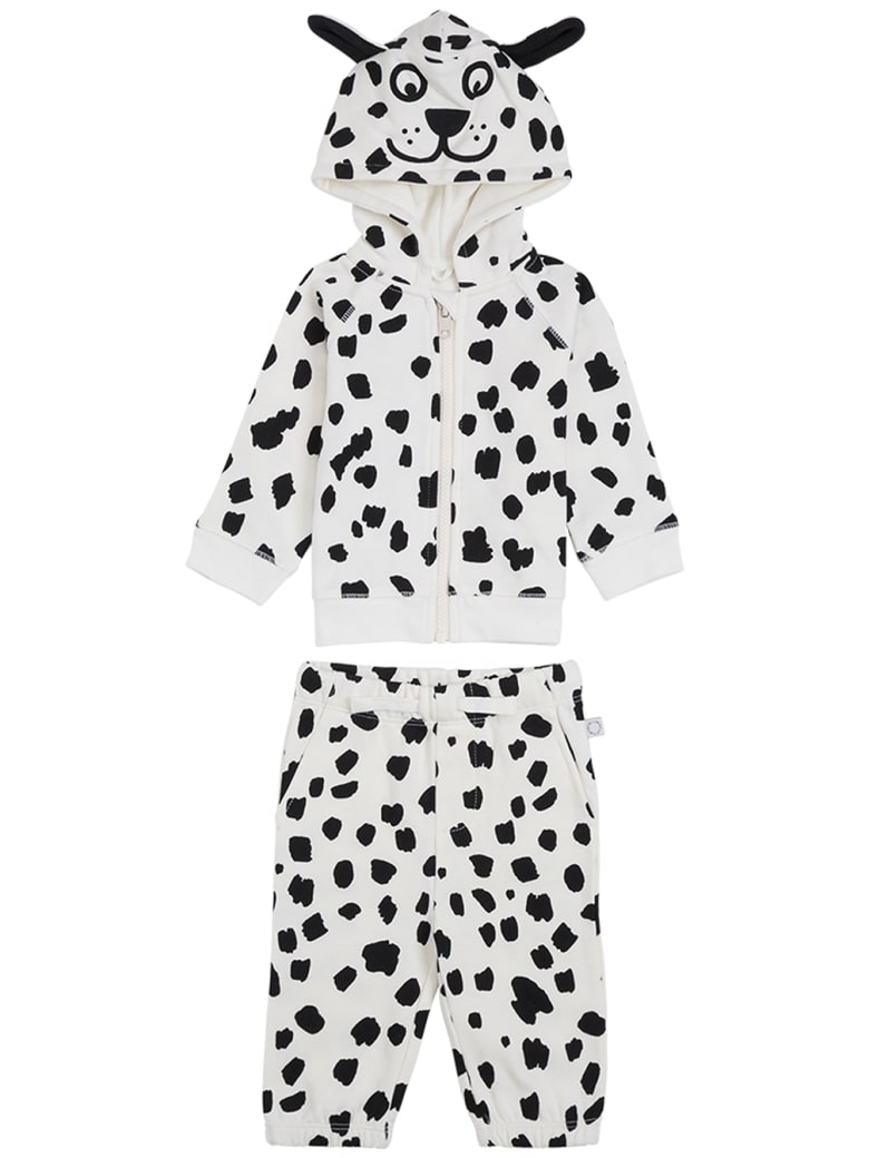 Stella McCartney Kids Dalmatian Printed Cotton Suit - White/black