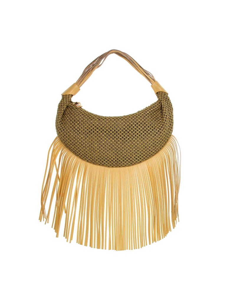 Borbonese Tangerine Shoulder Bag - VERDE/
GIALLO/
OP NATURALE