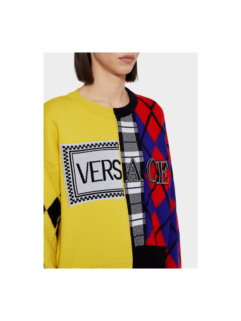 Versace Argyle Knit Jumper italist, ALWAYS LIKE A SALE