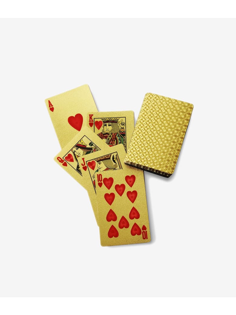 Larusmiani Gold Plated Card Deck "royale-les-eaux" - gold