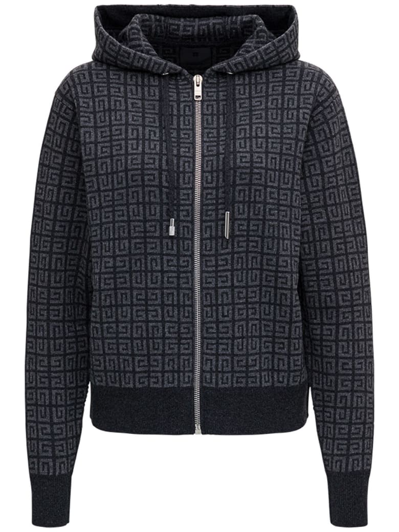 Givenchy 4g Cashmere Hoodie - Grey