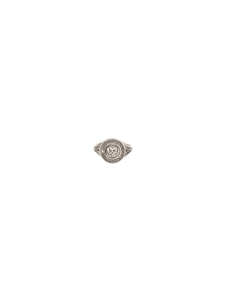 Alexander McQueen Alexander Mc Queen Medallion Ring - Mcq0911sil.v.b. antil