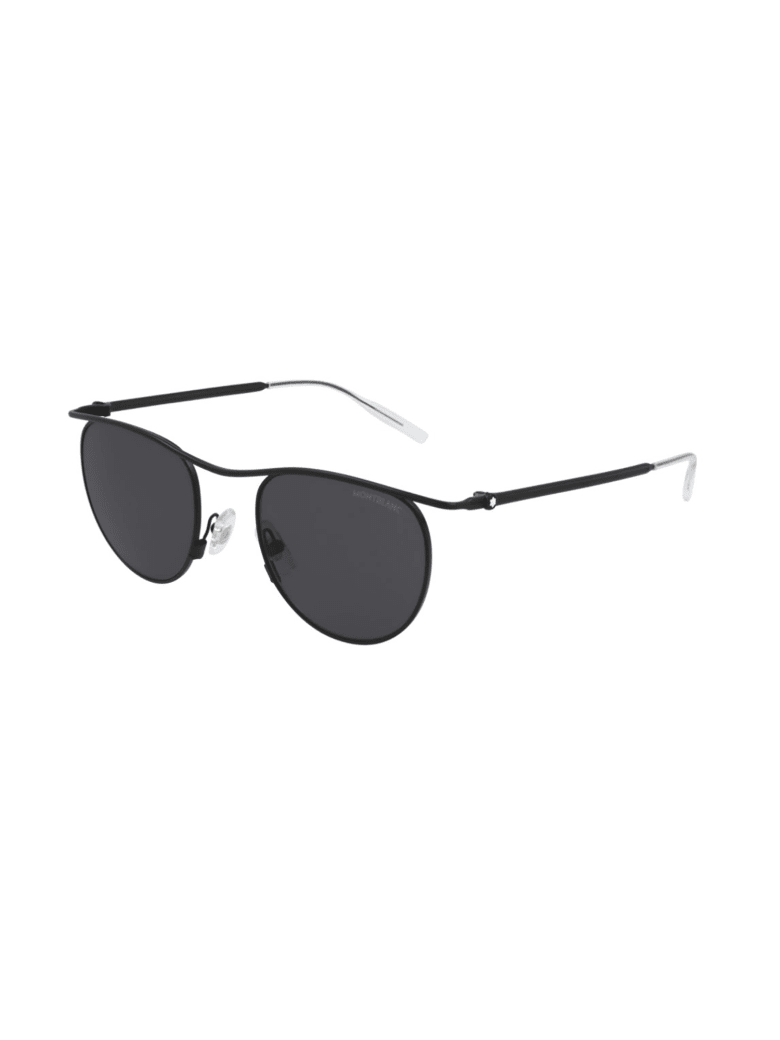 Montblanc MB0168S Sunglasses - Black Black Grey