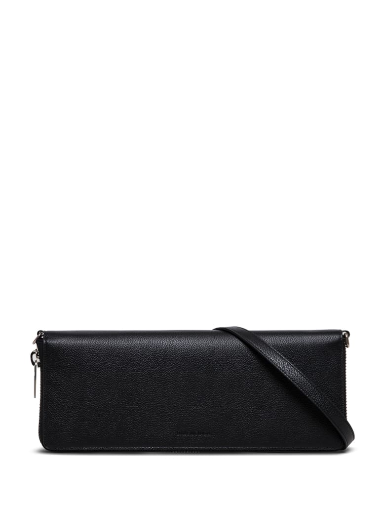 Balenciaga Rectangular Black Leather Crossbody Bag - Black