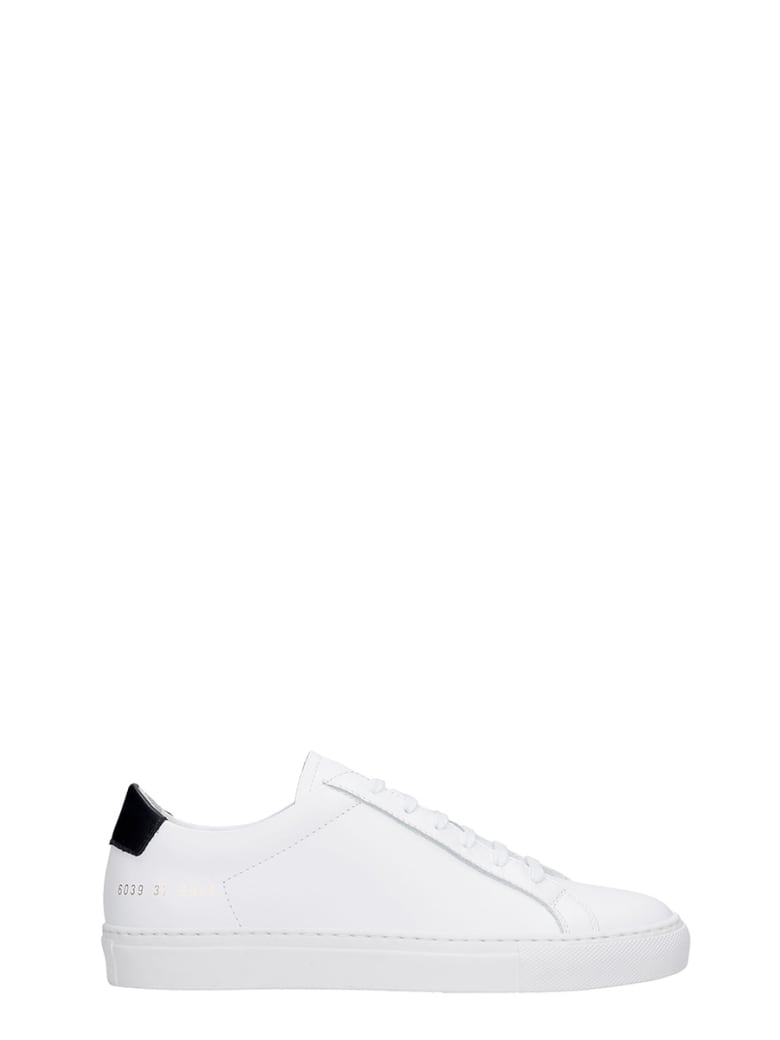 Common Projects Retro Sneakers In White Leather - white
