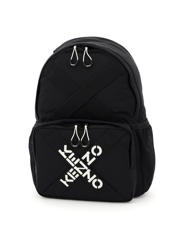 Kenzo Cross Logo Nylon Backpack - Noir