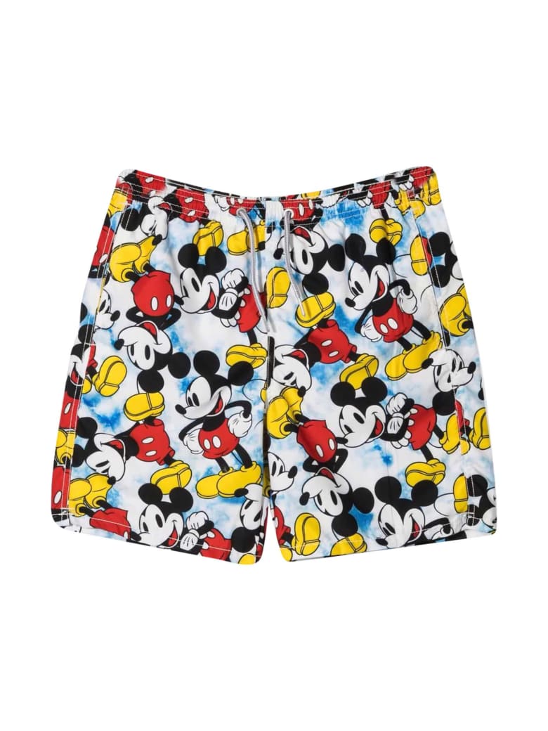 MC2 Saint Barth Mickey Teen Swim Shorts With Print - Unica