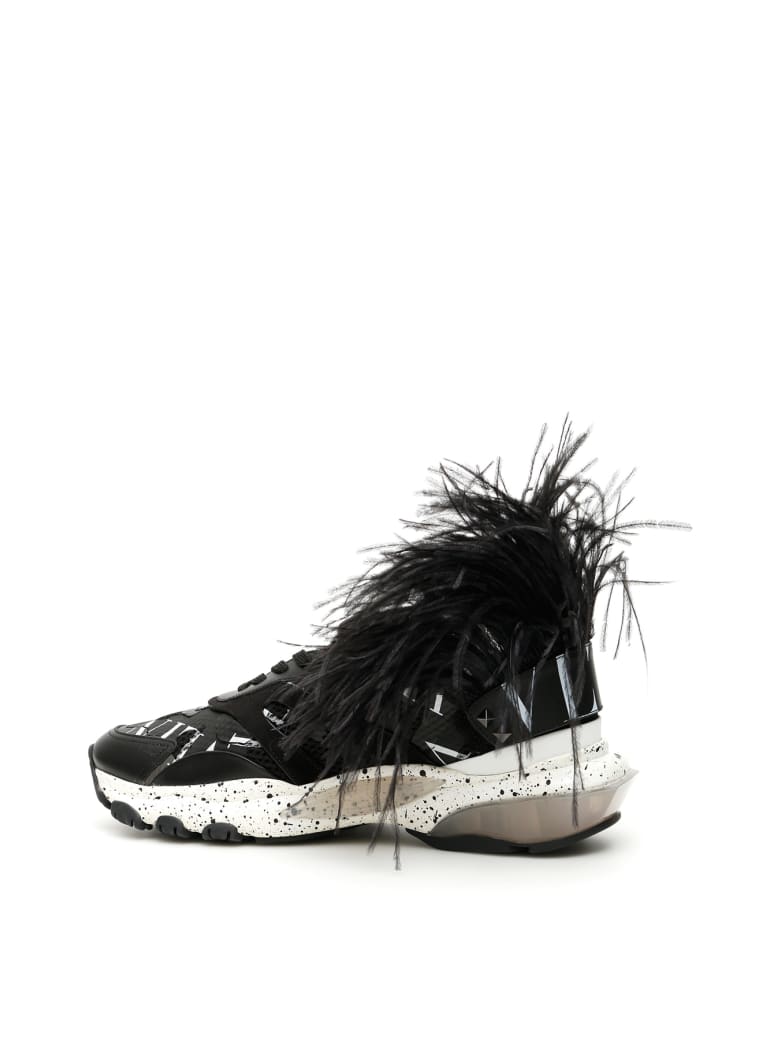 Valentino Vltn Bounce Sneakers With Feathers | italist