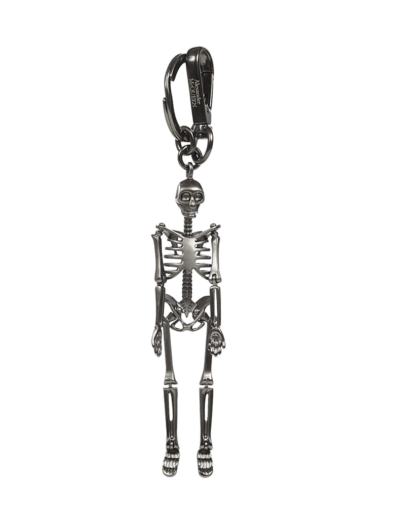 Alexander McQueen Skeleton Key Ring - Silver