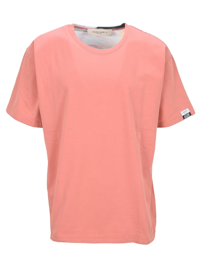 Golden Goose Aira T-shirt With Print And Lettering On The Back - FLORAL