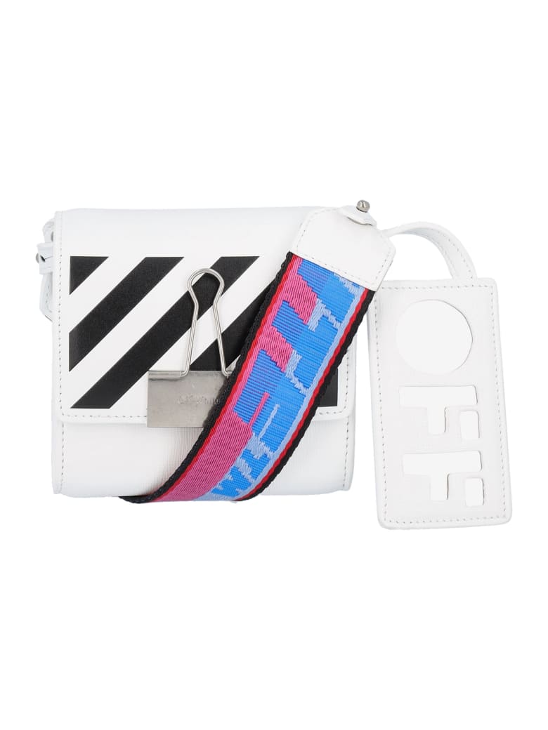 Off-White Off White Mini Lipstick Credit Card Diad Pouch - WHITE