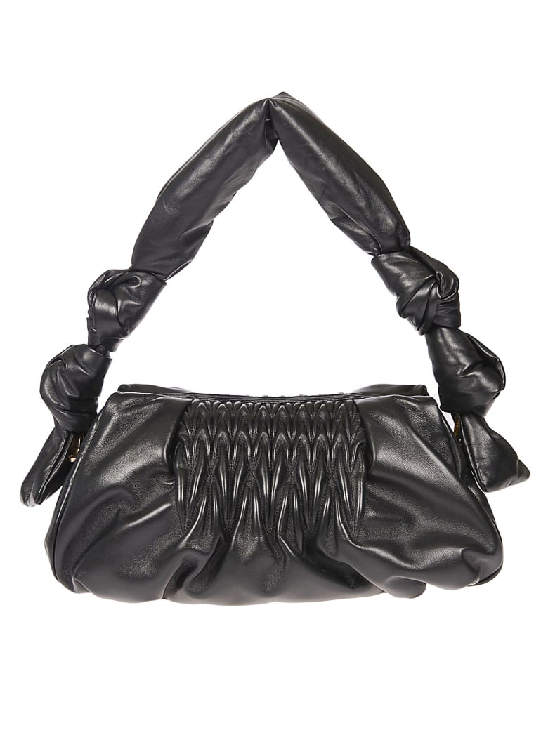 Miu Miu Wrapped Handle Tote - Black
