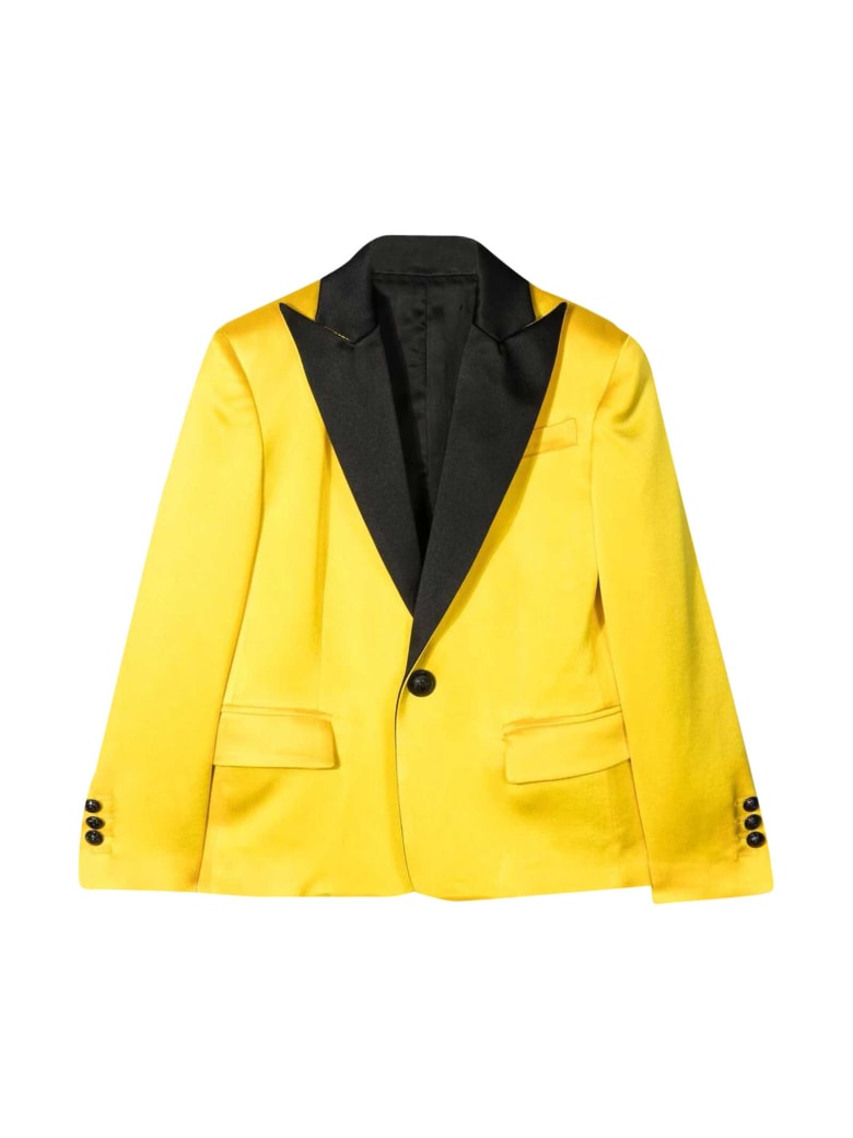 Balmain Two-tone Single-breasted Teen Blazer - Giallo