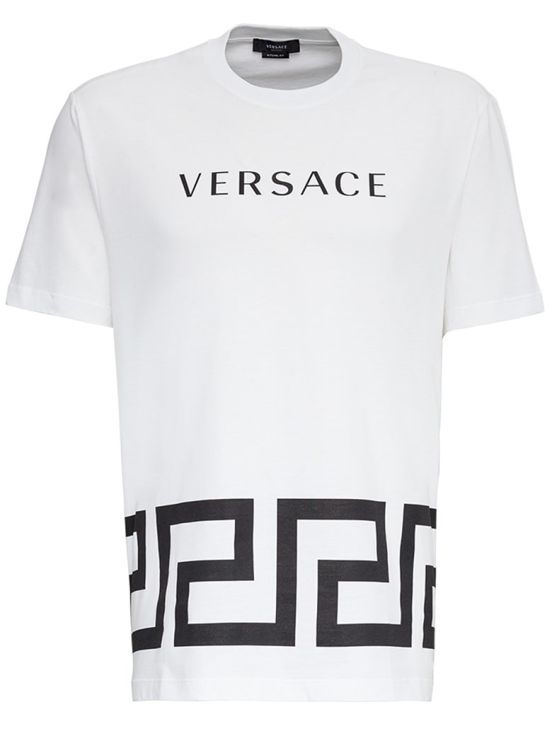 Versace Greek Key Cotton T-shirt - White