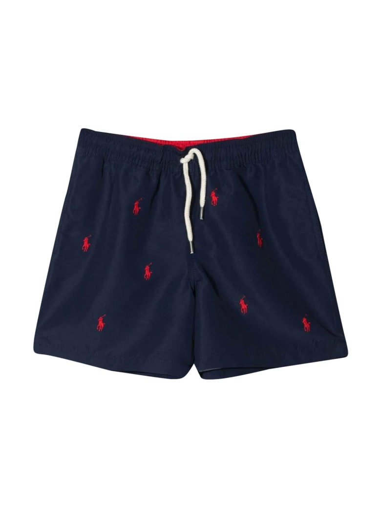 Ralph Lauren Swimsuit With Embroidery - Blu